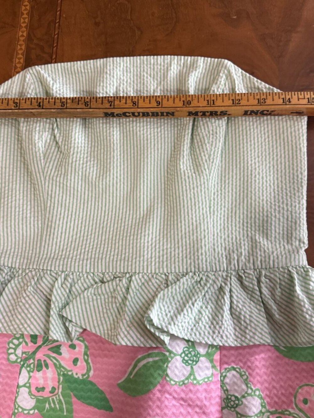 Lilly Pulitzer Striped & Floral Strapless Dress - 4 Pinks And Greens Lined Vaca - Picture 6 of 14